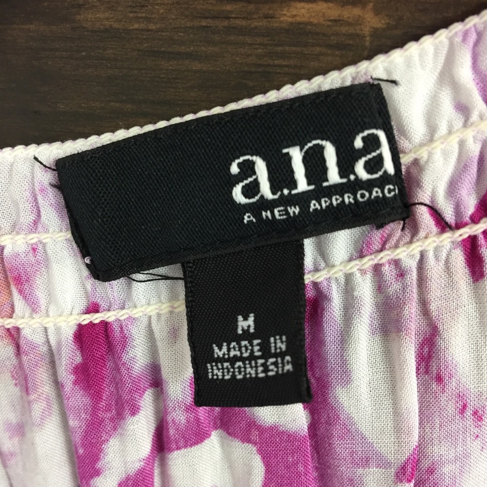 a.n.a | Floral Watercolor Ruffle Button Down - Picture 6 of 6